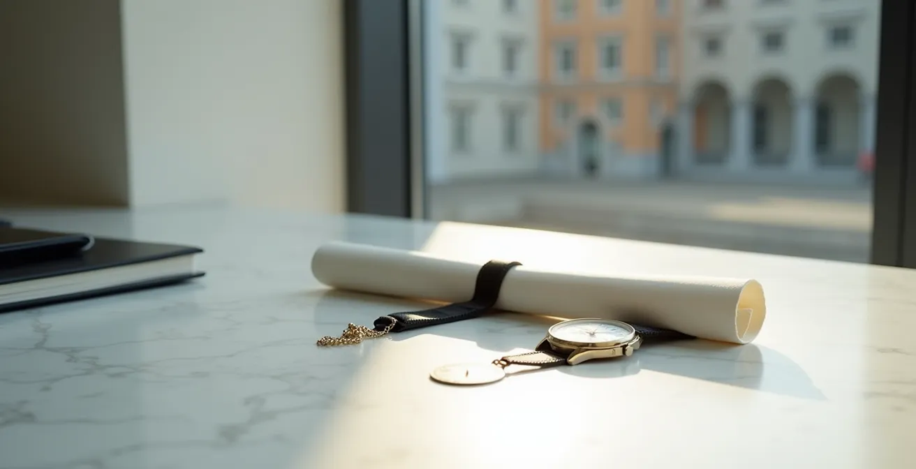 Eleganter Schmuck symbolisiert den Übergang ins Berufsleben