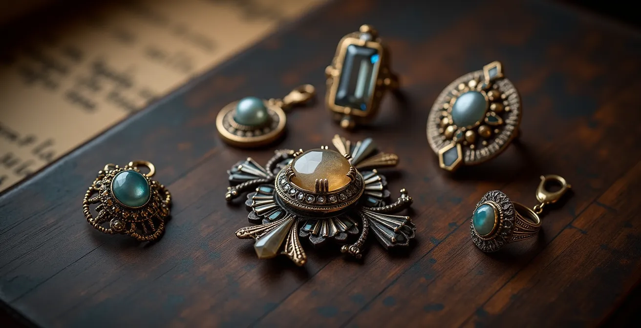 Historischer Jugendstil-Schmuck mit deutscher Punzierung