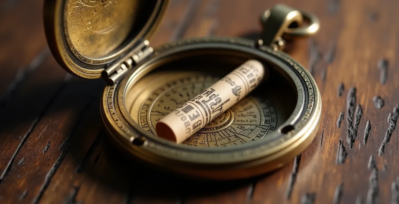 Zeitkapsel-Amulett als emotionales Andenken mit versteckter persönlicher Botschaft