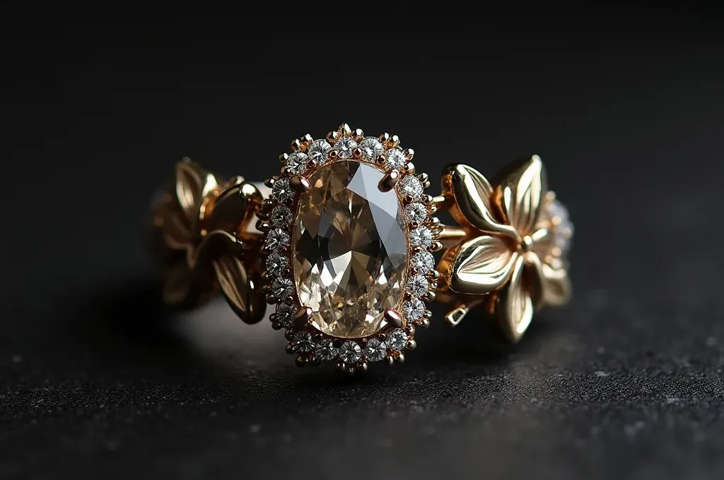 Vintage Goldbrosche kombiniert mit modernem Outfit