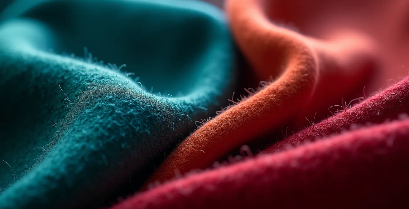 Professionelle Farbberatung mit Tüchern in verschiedenen Juwelentönen