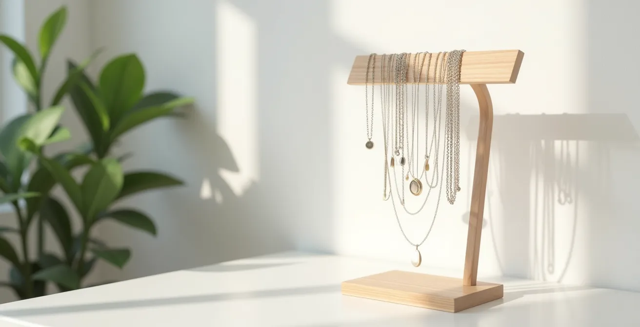 Mehrschichtiger Schmuck-Look mit persönlichem Ankerstück als Zentrum