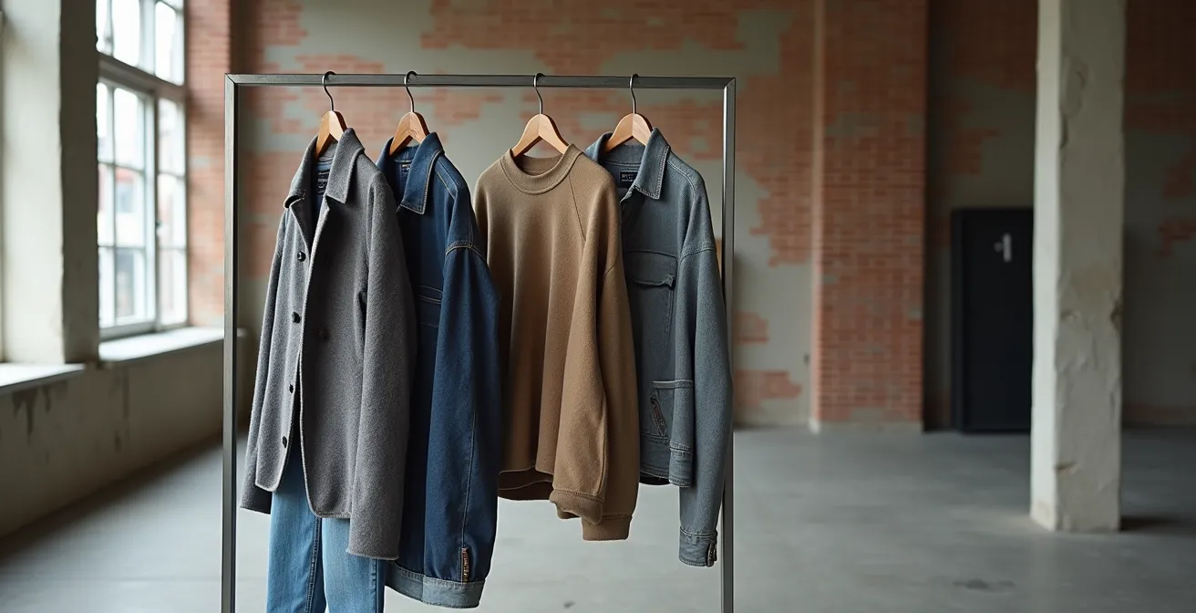 Moderne Neo-Grunge Interpretation mit hochwertigen Materialien im Berliner Stil