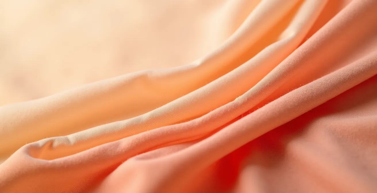 Peach Fuzz Farbpalette angepasst an mitteleuropäische Hauttypen