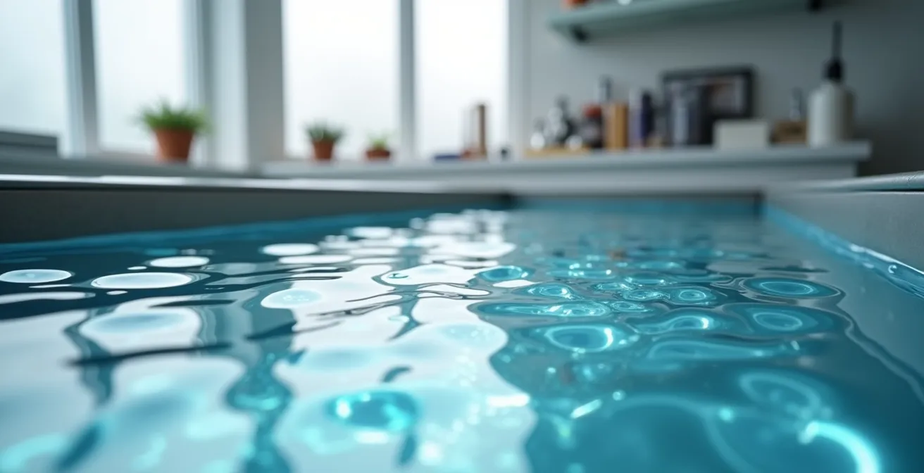 Goldschmuck in professionellem Ultraschallreinigungsgerät beim Juwelier